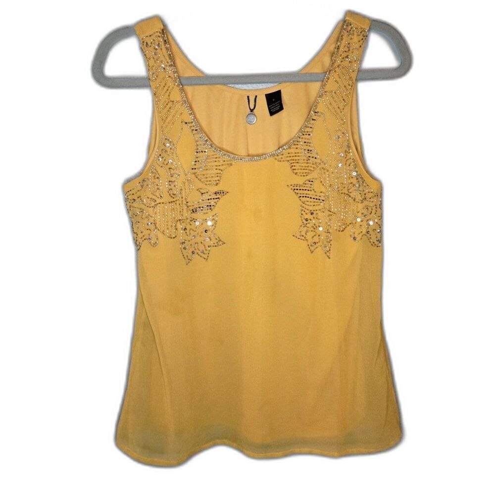BKE Yellow Embellished Blouse